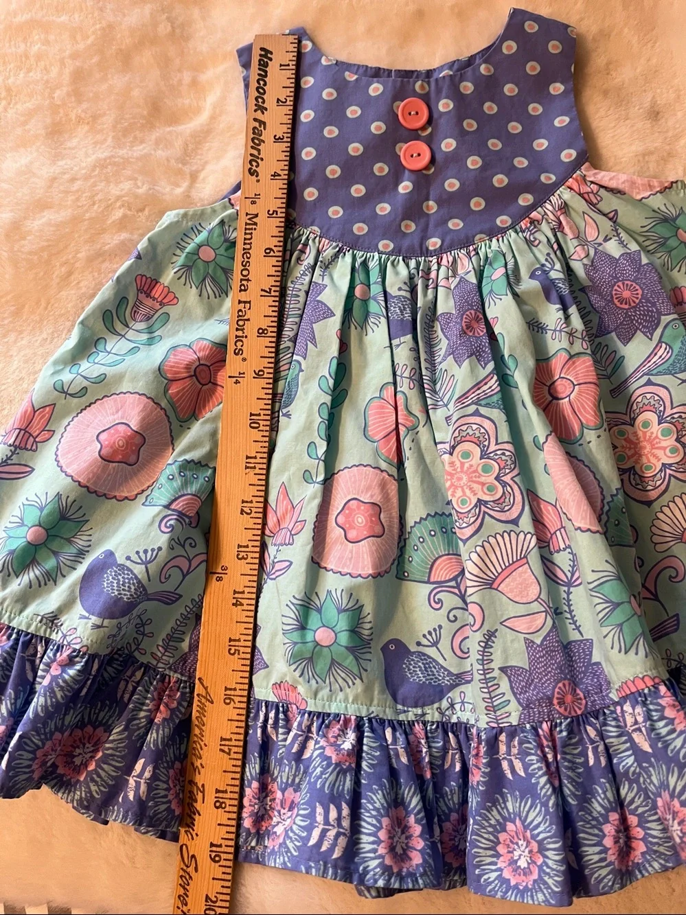 Eleanor‎ Rose Whimsical Garden Dress Floral Birds Size 2